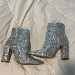 Silver Sparkle Boots
